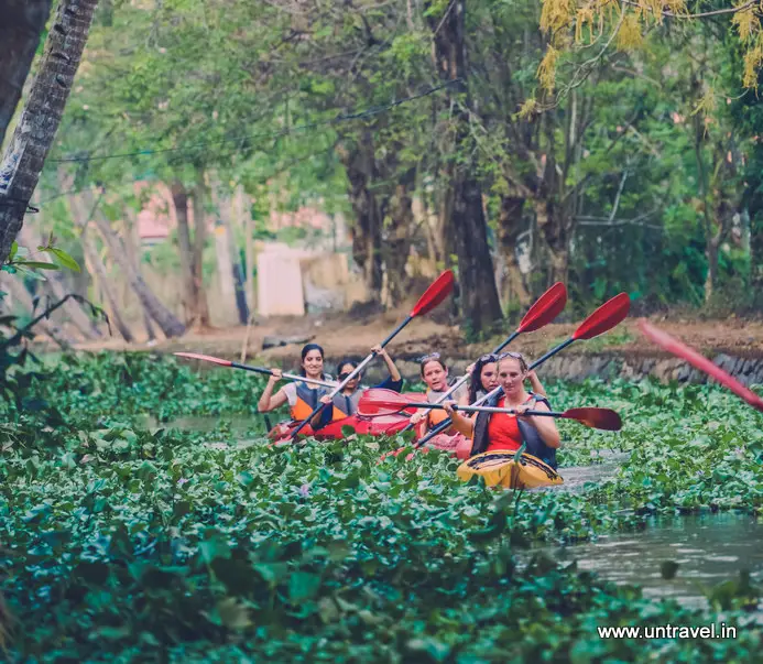 Kayaking at Kumarakom Backwaters